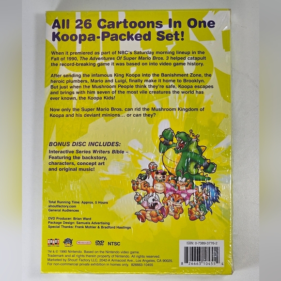 Adventures Of Super Mario Bros 3 - The Complete Series  (DVD, 2007, 3-Disc Set) - Picture 4 of 6